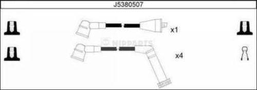 Nipparts J5380507 - Ignition Cable Kit autospares.lv