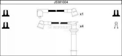 Nipparts J5381004 - Ignition Cable Kit autospares.lv