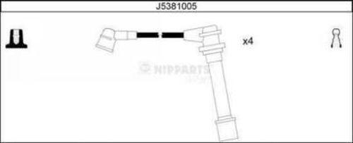 Nipparts J5381005 - Ignition Cable Kit autospares.lv