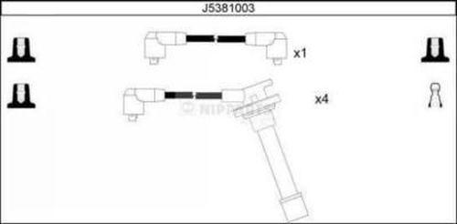 Nipparts J5381003 - Ignition Cable Kit autospares.lv