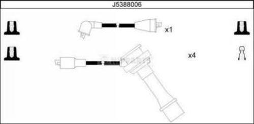 Nipparts J5388006 - Ignition Cable Kit autospares.lv