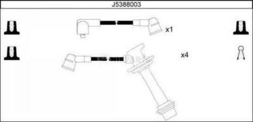 Nipparts J5388003 - Ignition Cable Kit autospares.lv