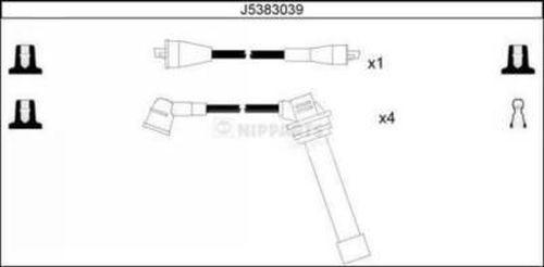 Nipparts J5383039 - Ignition Cable Kit autospares.lv