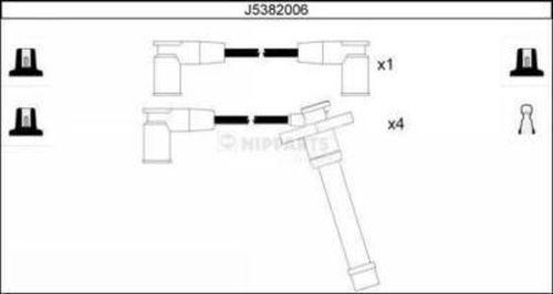 Nipparts J5382006 - Ignition Cable Kit autospares.lv