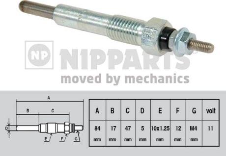 Nipparts J5719009 - Glow Plug autospares.lv