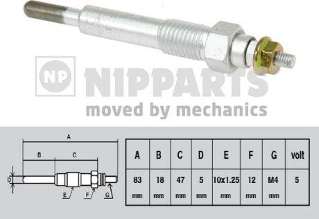 Nipparts J5719004 - Glow Plug autospares.lv