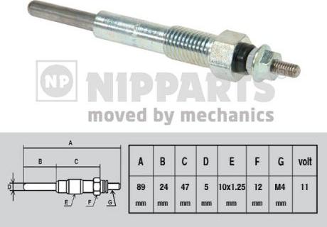 Nipparts J5719001 - Glow Plug autospares.lv