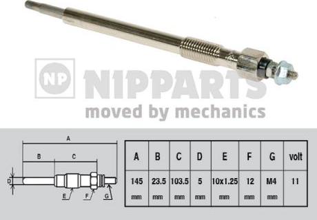 Nipparts J5719012 - Glow Plug autospares.lv