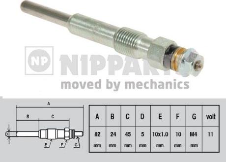 Nipparts J5714000 - Glow Plug autospares.lv