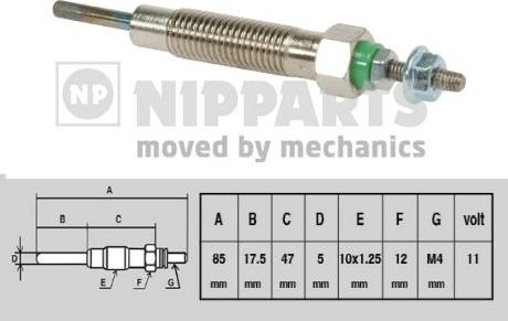 Nipparts J5715004 - Glow Plug autospares.lv