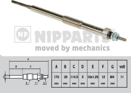 Nipparts J5715010 - Glow Plug autospares.lv