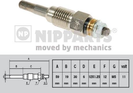 Nipparts J5715013 - Glow Plug autospares.lv