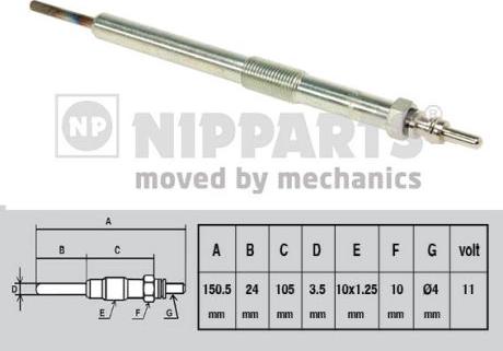 Nipparts J5710402 - Glow Plug autospares.lv