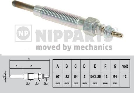 Nipparts J5710500 - Glow Plug autospares.lv