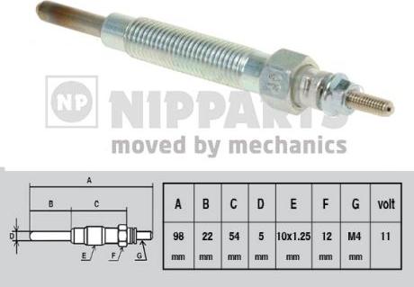 Nipparts J5710503 - Glow Plug autospares.lv