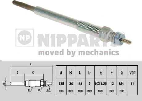 Nipparts J5710502 - Glow Plug autospares.lv