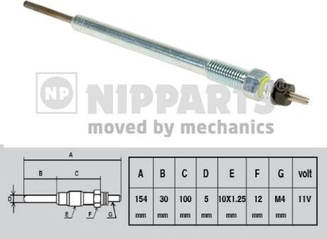 Nipparts J5710302 - Glow Plug autospares.lv