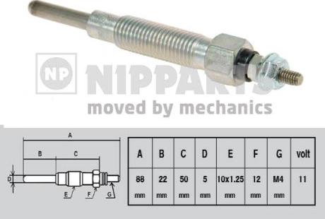 Nipparts J5711009 - Glow Plug autospares.lv