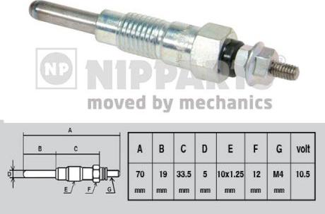 Nipparts J5711004 - Glow Plug autospares.lv