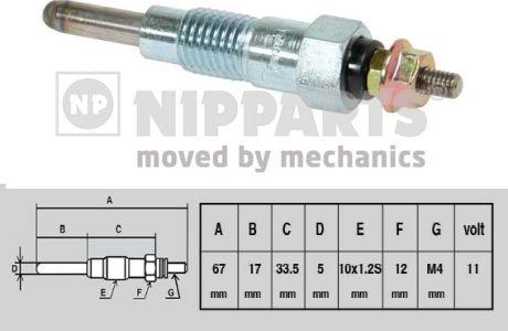 Nipparts J5711007 - Glow Plug autospares.lv