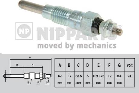 Nipparts J5711015 - Glow Plug autospares.lv