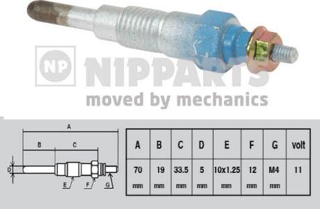Nipparts J5711010 - Glow Plug autospares.lv