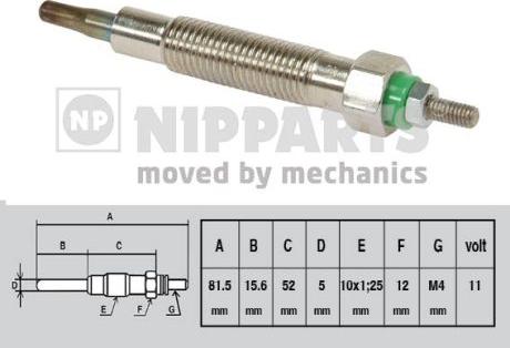 Nipparts J5711022 - Glow Plug autospares.lv