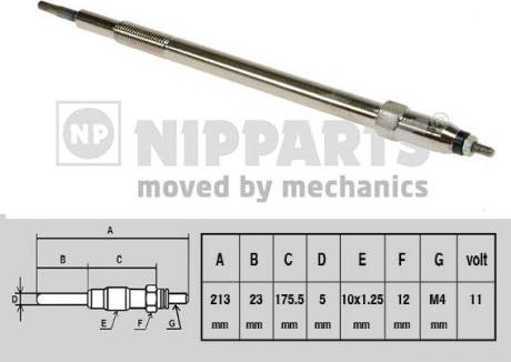 Nipparts J5711027 - Glow Plug autospares.lv