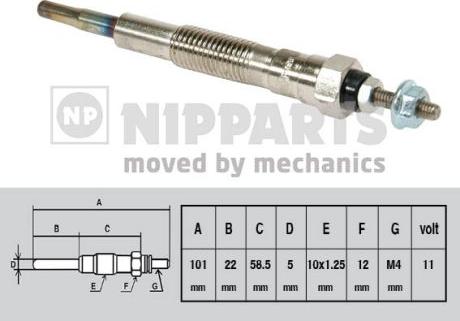 Nipparts J5718000 - Glow Plug autospares.lv