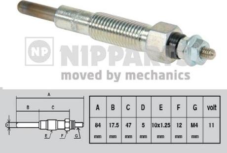 Nipparts J5713011 - Glow Plug autospares.lv