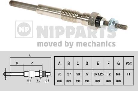 Nipparts J5712009 - Glow Plug autospares.lv