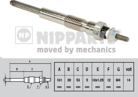 Nipparts J5712005 - Glow Plug autospares.lv