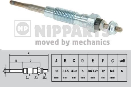 Nipparts J5712006 - Glow Plug autospares.lv