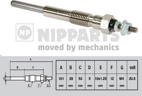 Nipparts J5712002 - Glow Plug autospares.lv