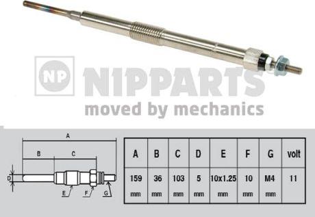 Nipparts J5712019 - Glow Plug autospares.lv