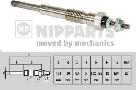Nipparts J5712012 - Glow Plug autospares.lv