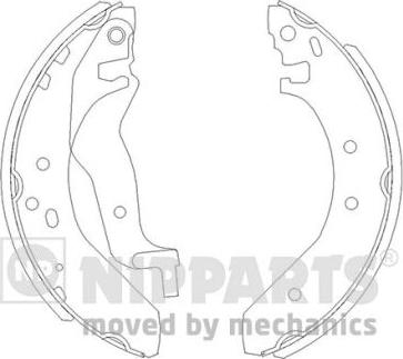 Nipparts J3504015 - Brake Shoe Set autospares.lv