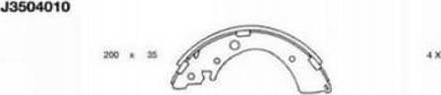 Nipparts J3504010 - Brake Shoe Set autospares.lv