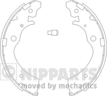 Nipparts J3504020 - Brake Shoe Set autospares.lv