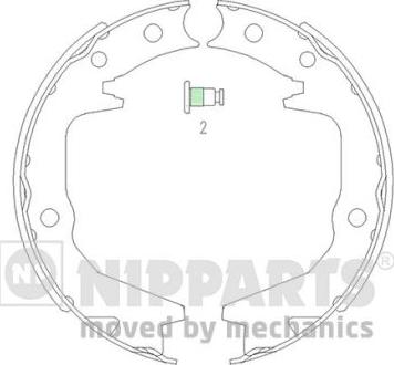 Nipparts J3505039 - Brake Shoe Set, parking brake autospares.lv