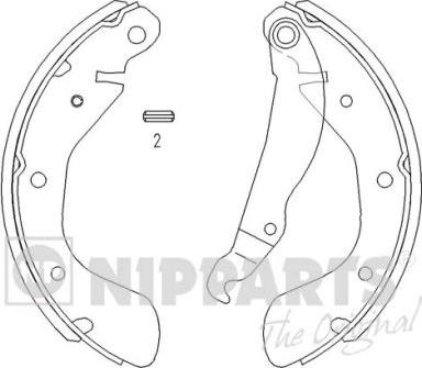 Nipparts J3500900 - Brake Shoe Set autospares.lv