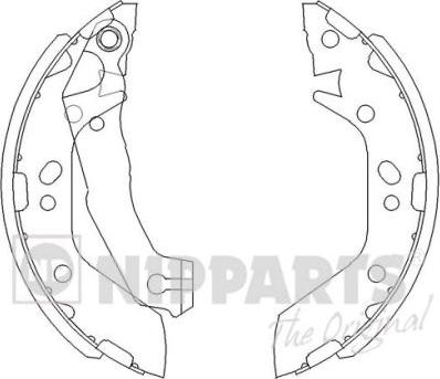 Nipparts J3500516 - Brake Shoe Set autospares.lv