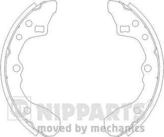 Nipparts J3503027 - Brake Shoe Set autospares.lv