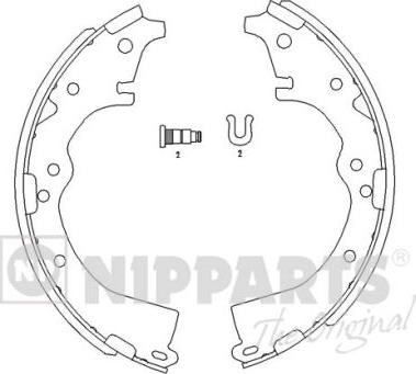 Nipparts J3502062 - Brake Shoe Set autospares.lv