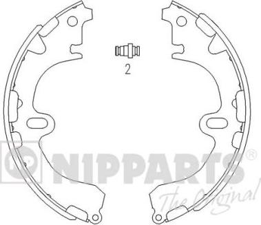 Nipparts J3502034 - Brake Shoe Set autospares.lv