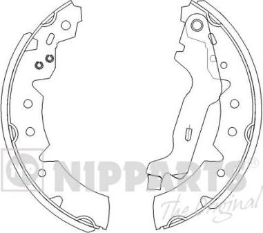 Nipparts J3502072 - Brake Shoe Set autospares.lv