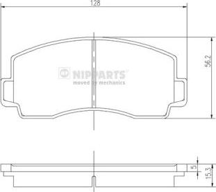 Nipparts J3605002 - Brake Pad Set, disc brake autospares.lv