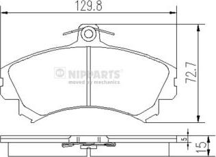 Nipparts J3605036 - Brake Pad Set, disc brake autospares.lv