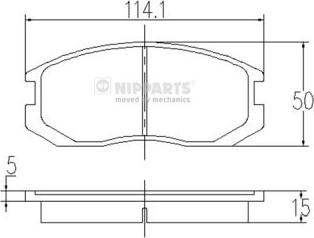 Nipparts J3605032 - Brake Pad Set, disc brake autospares.lv