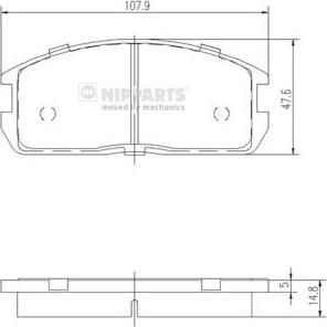 Nipparts J3605024 - Brake Pad Set, disc brake autospares.lv
